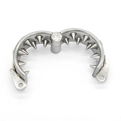 Kali's Teeth (2 Rows) Spiked Chastity Device 30mm Inner Diameter Scrotum Rings Kalis Tooth 20mm Height Ball Stretchers