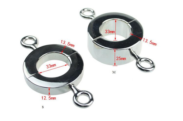 Metal Ball Stretchers Scrotum Pendant Testis Weight Restraint Lock Ring male toys 3 Size for your choice