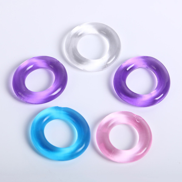 Silicone Time Delay Penis Ring Cock Rings Adult Products Male Sex Toys Crystal Ring Color Random