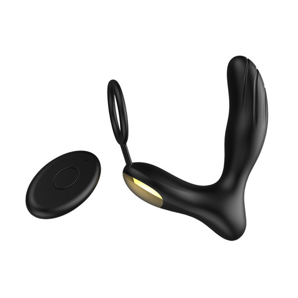 2018 new arrival Men Climax Fantasy Silicone Male Prostate Massager Cock Ring Anal Vibrator Butt Plug for Men, Adult Erotic Anal Sex ToysAna