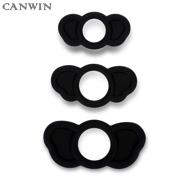 CANWIN 3pcs Silicone Delay Ring Cockring for Men Silicone Cockrings Erections Longer Pleasure Penis Rings Delay Stretchy Cock Ring +B