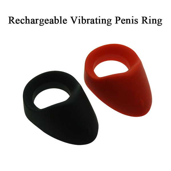 Wholesale- Multi Frquencies Vibrating Magnetic Rechargeable Cock Ring Sex Toys For Men Erotic Penis Ring Vibrator Male Penis Chastity Ring