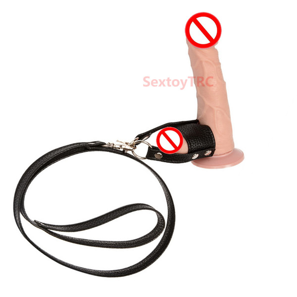 Testicle Bondage Gear Scrotum Restraint Leather Ring With Pulling Leash Cock And Ball Torture Tied And Stretched Fetish Scrotal Sex Toys