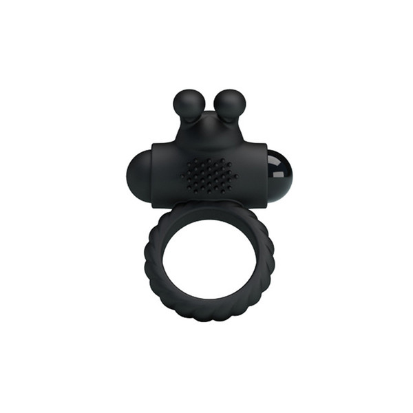 Black remote control vibrating cock ring,vibrating silicone penis ring for men,Vibrating Rabbit Cock Ring