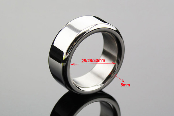 Thickened 3 Size Penis Clamp Cock Delay Rings Stainless Steel Chastity Loops Male Metal Fetish Delay Ejaculation Adult Sex Toys