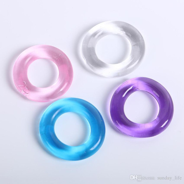 FREE SHIPPING!! 10 pcs Silicone Time Delay Penis Ring Cock Rings Adult Products Male Sex Toys Crystal Ring Color Random