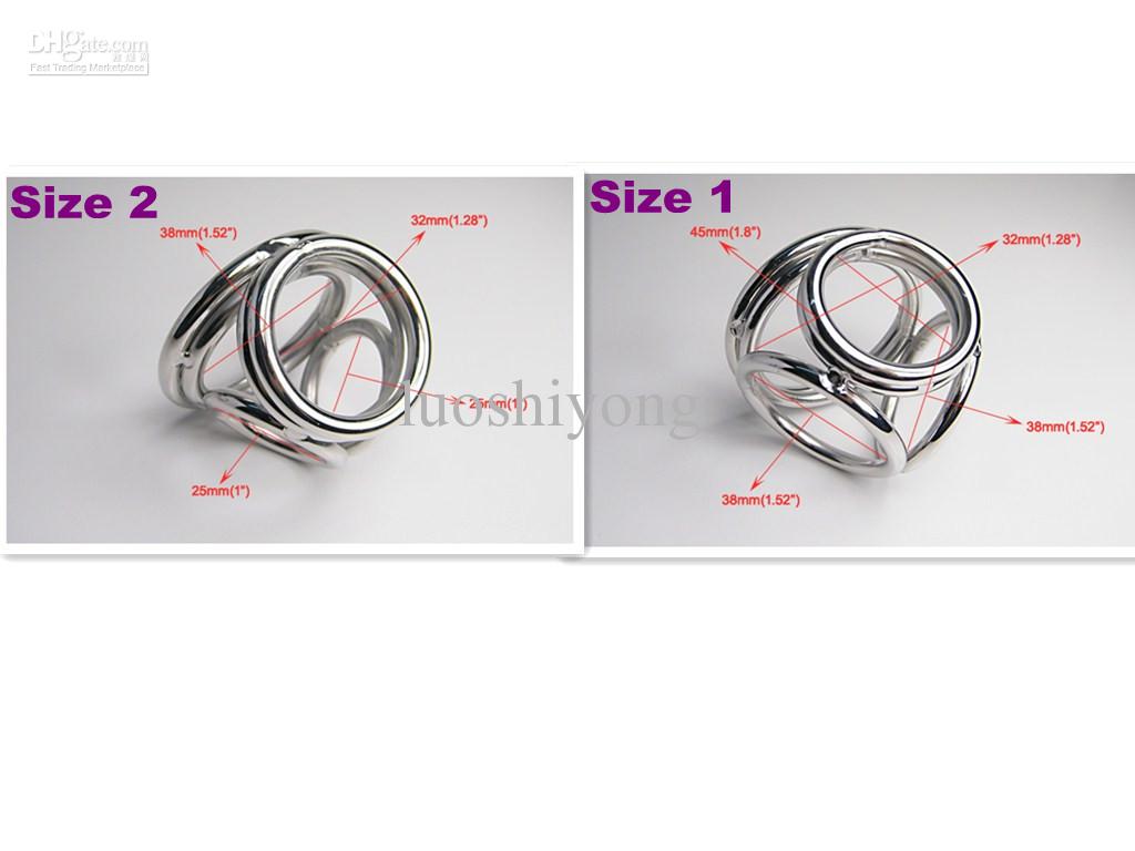 2013 NEW STYLE 4 Holes Male Delay Toys Steel Chastity Cock Rings Two Size Can Chose Metal FETISH Delayed Ejaculating Ring A530