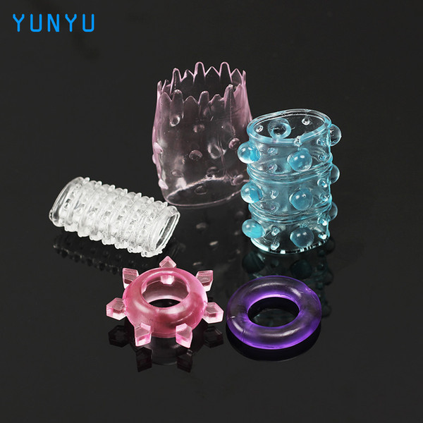 High Quality 5PCS Different Silicone Penis Ring for Couple Adult Penis Cock Ring Chastity Penis Sleeve Delay Ejaculation Sex Toys