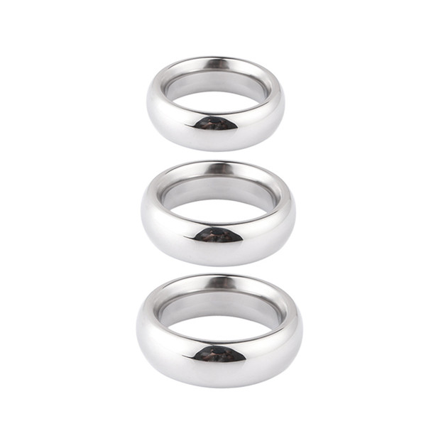 40/45/50mm Stainless Steel Cock Ring Delay Spray Cockring Metal Scrotum Penis Rings Sex Toys for Men Penisring Cockrings