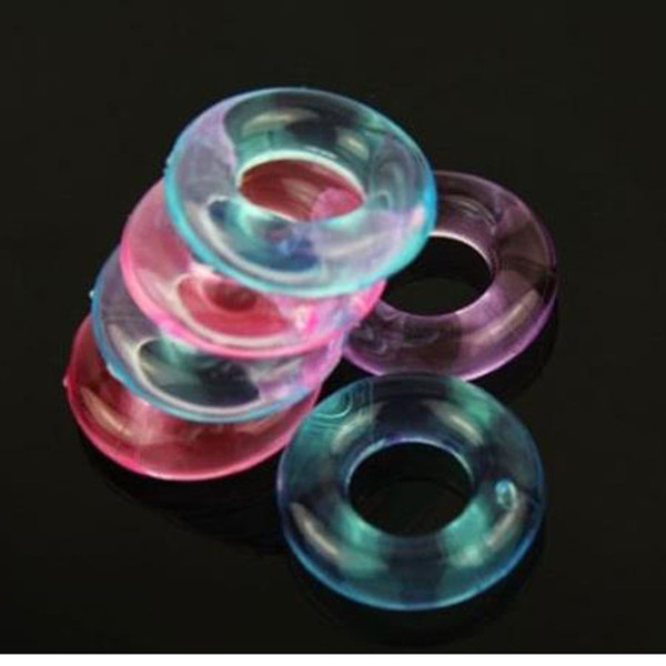 100Pcs /lot Silicone Cockrings Time Delay Penis Ring Cock Rings Adult Products Male Sex Toys Crystal Ring