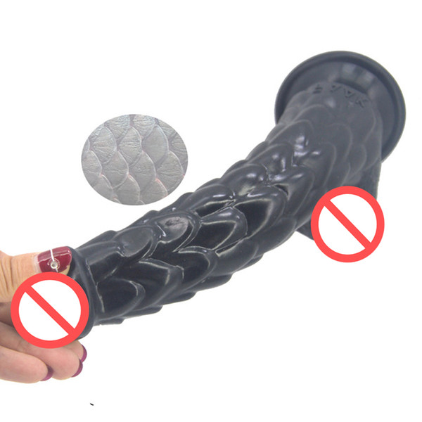 Long silicone dildo with suction cup fish scale texture realistic penis sex toys for women butt plug anal dildo sex shop