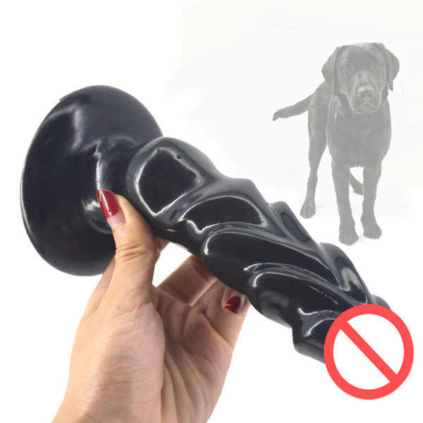 animal dog dildo curved strong suction fake penis ribbed dick extreme stimulate g-spot dongs sex toys for women sex products