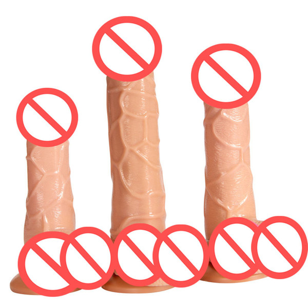 for Women Dildos Sexy Realistic Big Dildo Strong Suction Cup Anal Flexible Penis masturbation Toy Dongs Flesh Color