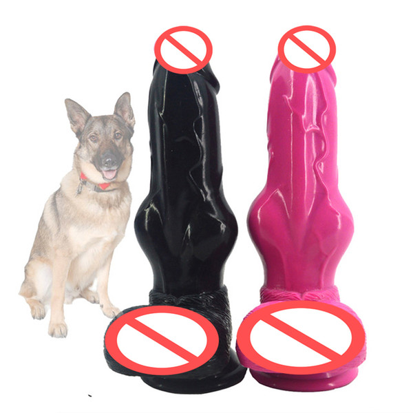 Large Wolf Canine Dildo Knotted animal dildo with suction cup silicone dog penis sex toys for women masturbator sex shop