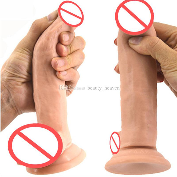 17cm Realistic Dildo Suction Cup With Testis Silicone Male Fake Penis Adult Sex Toys For Women Female Masturbator