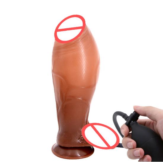 Huge Inflatable Dildo Pump Big Butt Plug Penis Realistic Large Soft Silicone Dildo Suction Cup Sex Toys For Women Adult Products