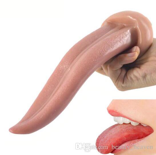 Big Tongue Dildo Realistic Vagina Stimulate Masturbator Large Dick Anal Butt Plug Sex Toys For Women Erotic Shop