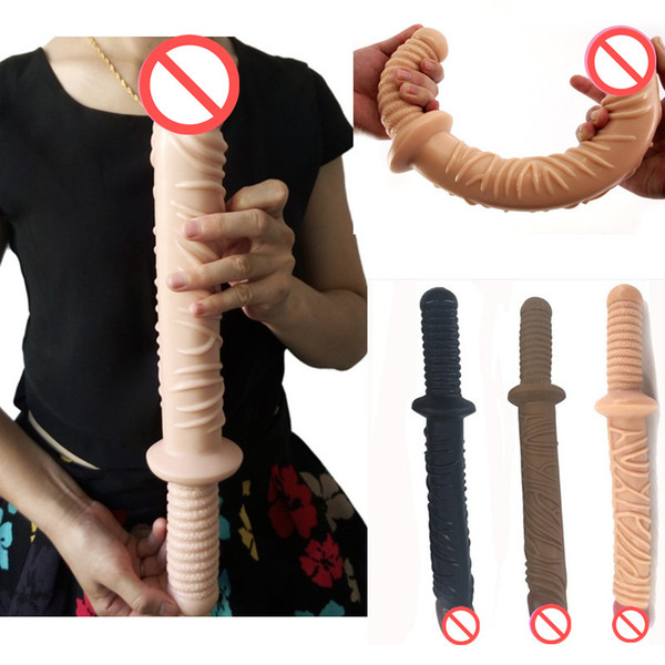 2018 Realistic Large Dildo With Handle Artificial Penis Dick Vagina Plug G Spot Stimulate Female Masturbation Sex Toy For Women 4 Color