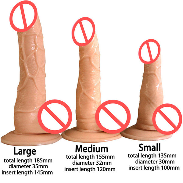 Female Masturbator Super Realistic Dildos Suction Cup Artificial Penis Big Dick For Women Adult Masturbation Erotic Sex Toy 3 Size