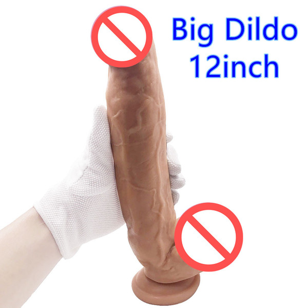 Super Thick Huge Dildo 12 inch Extreme Big Realistic Dildo Sturdy Suction Cup Penis Dick Dong Sex Product for Women Sex Toys