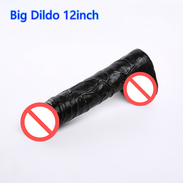 Sex Products Huge Black Dildo 31*6cm Shopping Extreme Big Realistic Sturdy Suction Cup Penis Dong for Women Sex Toys