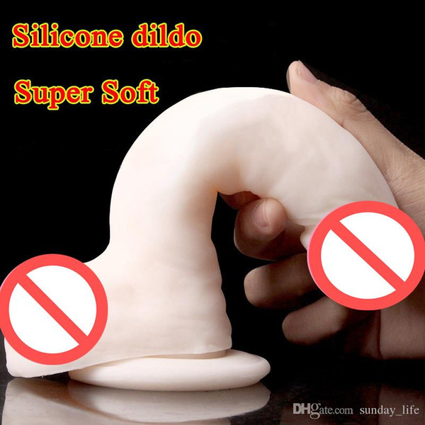 Free shipping!Soft Silicone Dildo Suction Cup Realistic Penis Artificial Real Dildos For Women Fake Dick Woman Masturbator Adult Sex Toys