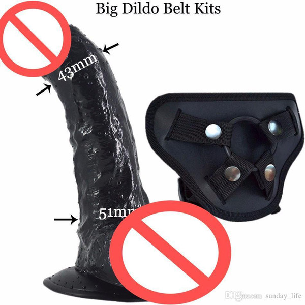 FREE SHIPPING!!solid big dildo wearing pants adult strap on penis sucker harness dildo lesbian couples sex game toy woman masturbator