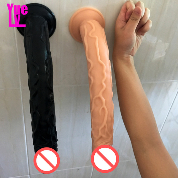 YUELV 35*5CM Huge Long Realistic Dildo With Suction Cup Artificial Penis Cock Giant Fake Dick Adult Female Masturbation Sex Toys For Women