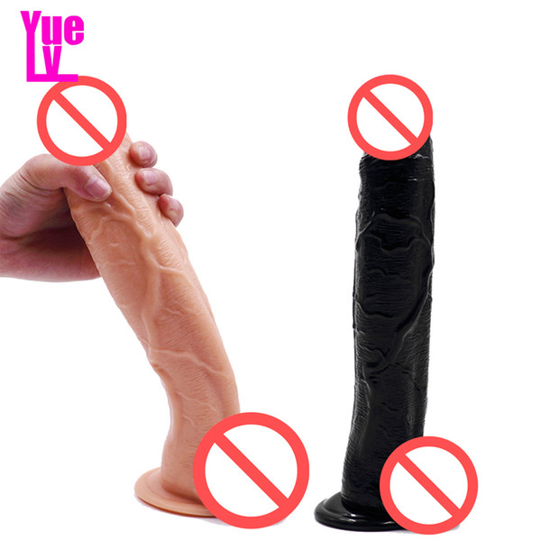 YUELV 12.2 Inch Huge Realistic Dildo Big Artificial Penis Cock With Suction Cup Giant Female Masturbation Adult Sex Toys Product For Women