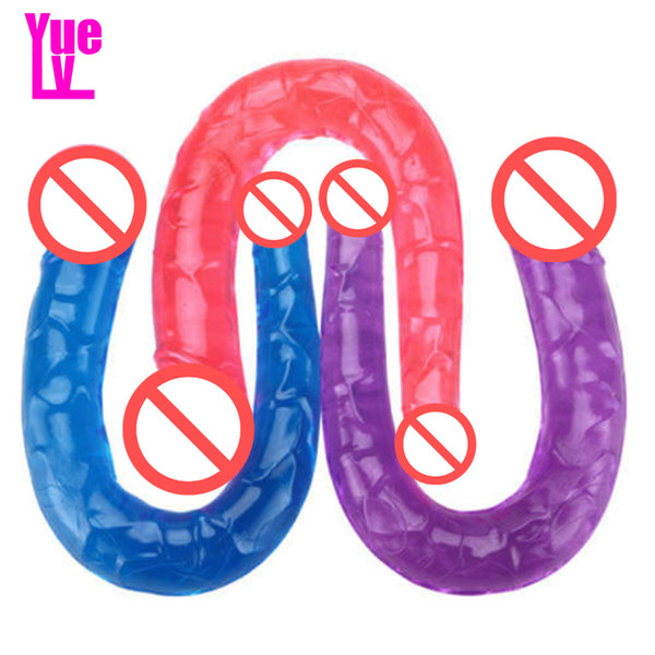 YUELV 3 Color Small U Shape Double Heads Realistic Dildo Erotic Toys Lesbian Artificial Penis Female Masturbation Adult Sex Erotic Toys