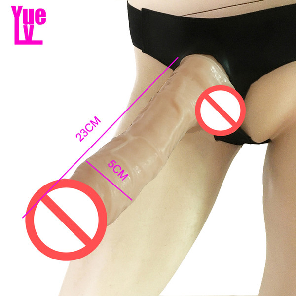 YUELV 9 Inch Strap On Dildo Huge Realistic Dildo Sex Products For Women Lesbian Strapon Artificial Penis Adult Sex Toys Wearable Big Dick