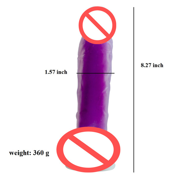 8.27 inch Glow Huge Dildo Realistic With Suction Cup Vagina Inserter Fake Penis Anal Dildos Women Erotic Toys G Sport Stimulator Ø 1.57