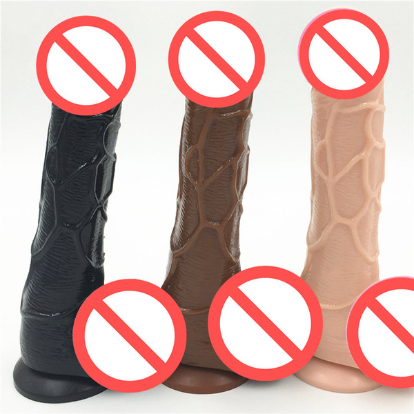 20 cm Realistic Dildo Flexible Penis with Textured Shaft and Strong Suction Cup Sex Toys for Women Sex Product