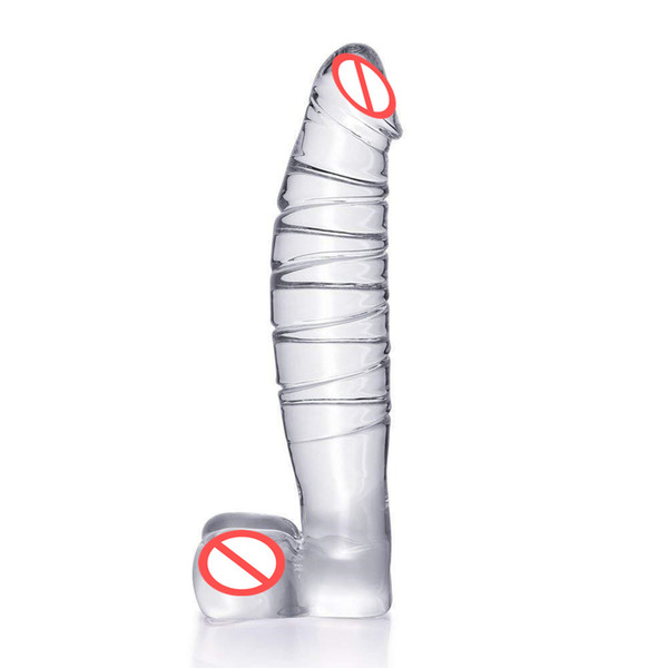 Realistic Crystal Glass Dildo Realistic Penis Sex Toys Anal Butt Plug Vagina G-Spot Stimulator Anus Massager Adult Sex Products