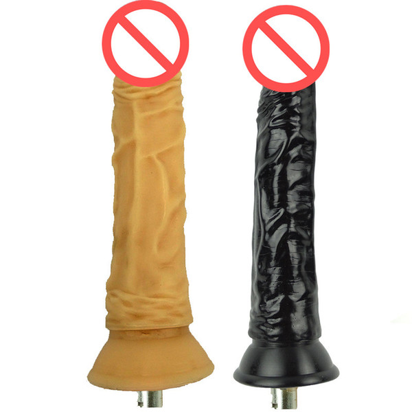 Sex Machine Accessories 23*4.3cm Huge Dildo Black and Flesh Realistic Dildo Female Masturbation Toys Sex Accessories for Women E5-2-60