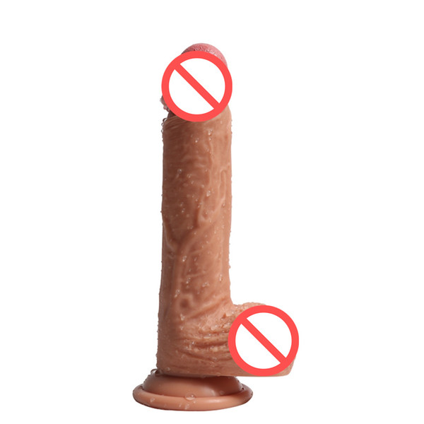 Hyper Realistic Dildo,Bendable 8.3 Inch G-Spot Double Layer liquid Silicone Penis Dong with Suction Cup,Sex Toy for Female Masturbation