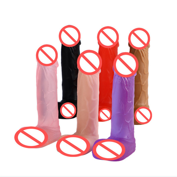 New 11.5*2.5cm Mini Realistic Dildos Purple Red Jelly Dildo Fake Penis Cyber skin Phallus Erotic Toys Sex Products for Couples