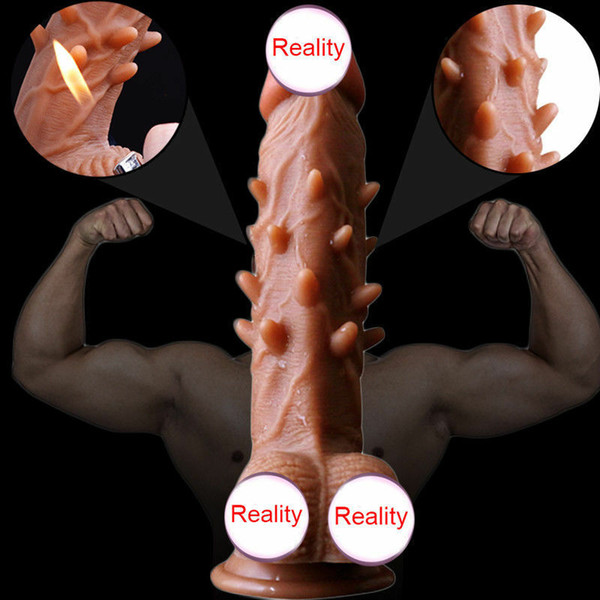 Realistic Dildo Barbed Silicone Penis With Suction Cup Adult Sex Toys For Women