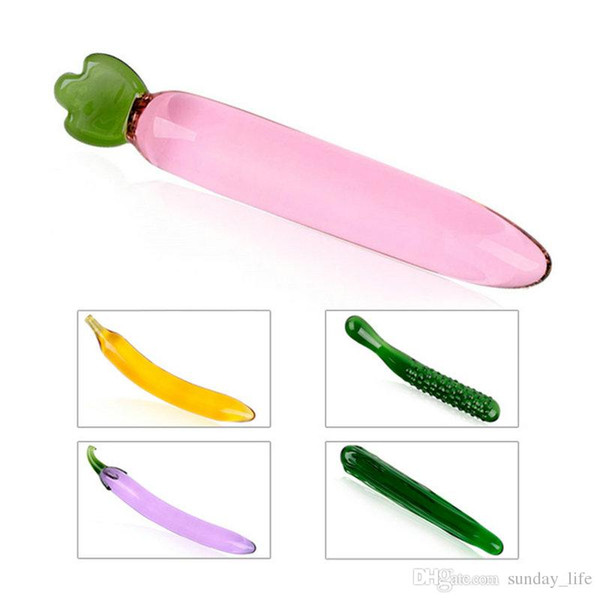 Free shipping!!!Cute Fruit Glass Crystal G-Spot Jelly Dildos Game Penis Anal Sex Toys for Couple, Erotic Adult Sex Products for Women