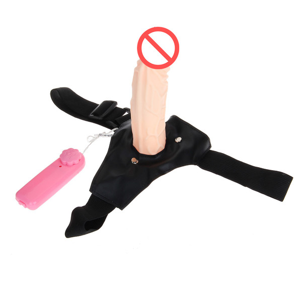 Lesbian Gay Strap on Dildo Ultra Elastic Harness Dildo Panties Wearing Penis with Vibrator Sex Toys for Couples