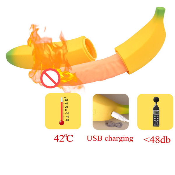 USB Rechargeable G-spot Dildo Vibrator Sex Toy Creative Banana Climax Vibrator Sex Toys for Women Q75