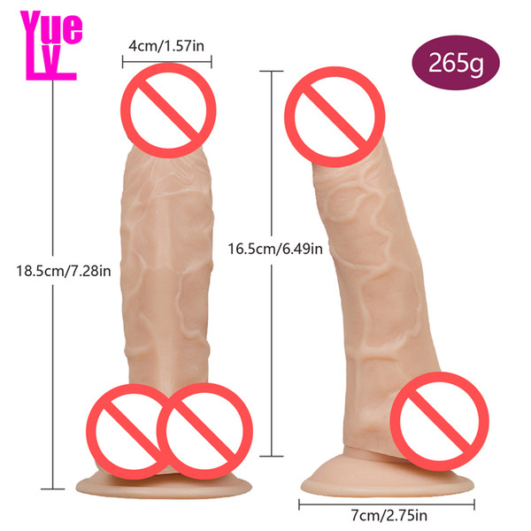 YUELV 7.28 Inch Small Realistic Dildo Artificial Penis With Suction Cup For Women Erotic Adult Sex Toys Female Masturbation Cock Stimulate