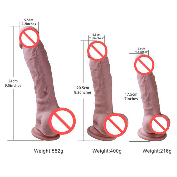 Top Quality Silicone Dildo Realistic Penis Lifelike Veins Odorless Material Strong Suction Cup Dick Sex Toys for Women