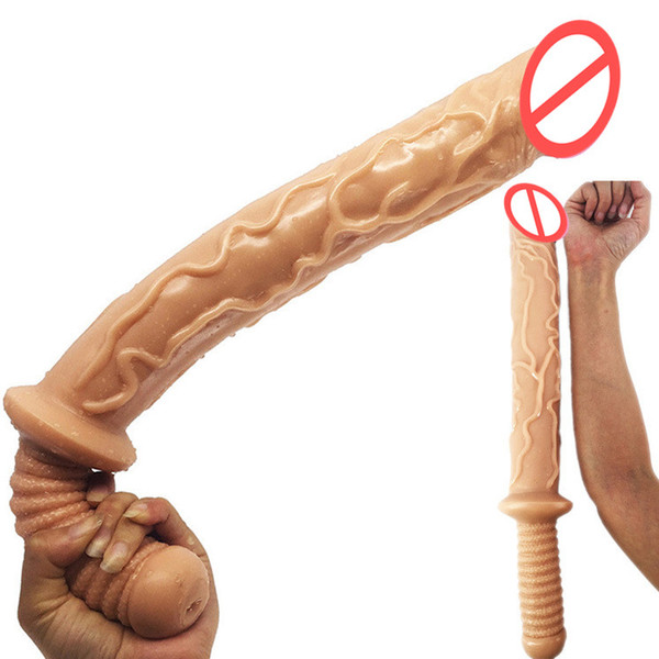 Large Dildo with Handle New Design Sex Toys Huge Penis Masturbators Dong Ultra Long Big Adult Sexual Novelty BDSM Game Equipment