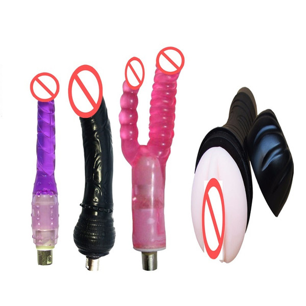 2017 4 in 1 Automatic Sex Machine Accessories for Men and Women with Male Masturbation Cup and 3PCS Dildo,Adult Game Sex Toys