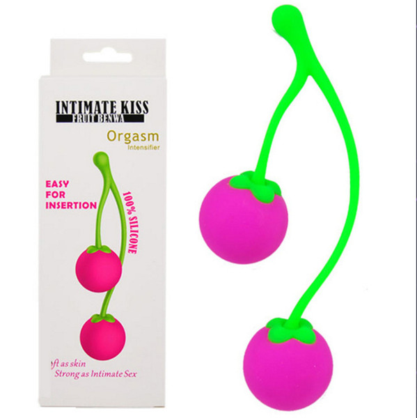 Silicone Cherry Ben Wa Balls Kegel Exercises Vaginal Ball Duo-Tone Triple Tightening Sex Toys for Women