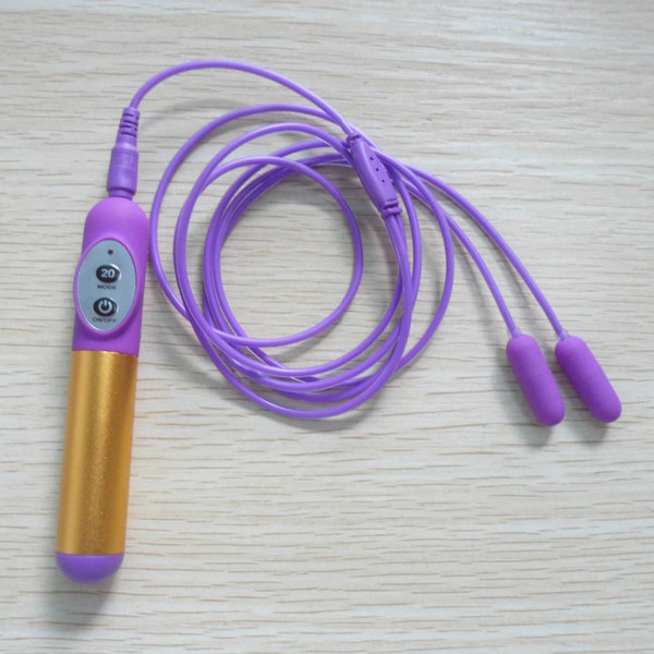 New 20 Frequency charging vibrating urethral dilators penis dilator plug purple silicone urethra sound vibrator sex toys for men