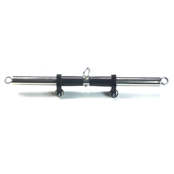 Portable stainless steel Spreader Bar with clamps to adjustable length for wrists and ankles restraint and suspend sex toy sex product