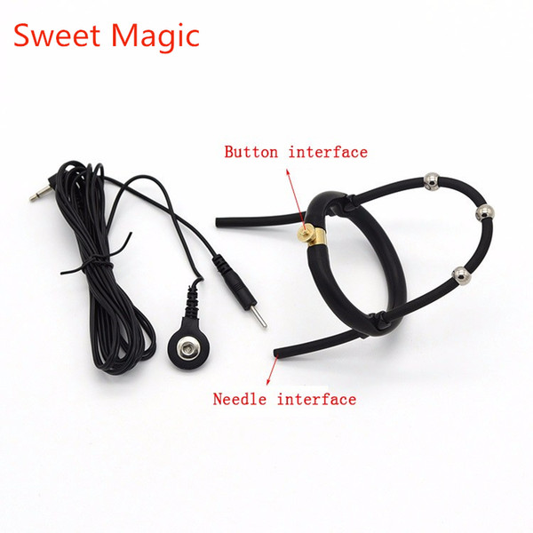 Sweet Magic Electric Shock Sex Toys Silcone Glans Ring Electrical Stimulate Cockring Medical Themed Toy for Men