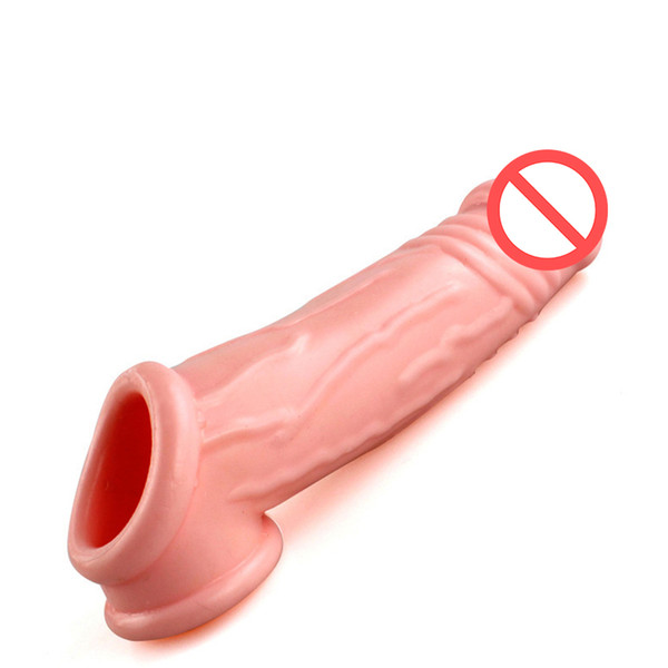 Adult Penis Extender Enlargement Reusable Penis Sleeve Sex Toys For Men Extension Cock Ring Delay Couples Product